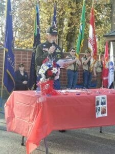 Veterans Wall ceremony
